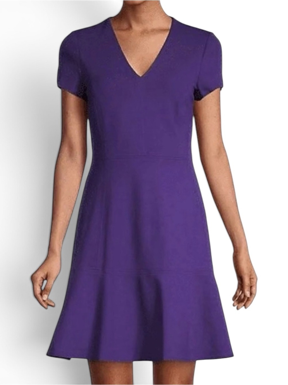 Kobi Halperin Estella Flounce Dress Plum Purple Retail $298 Size 8 NWT Career